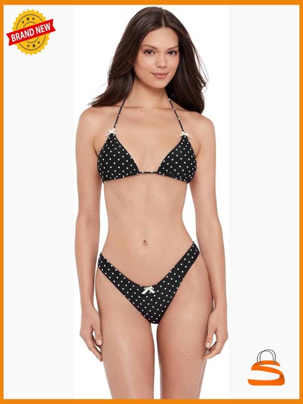 Small Triangle Bikini Top, Adjustable Halter Tie, Nylon Spandex
